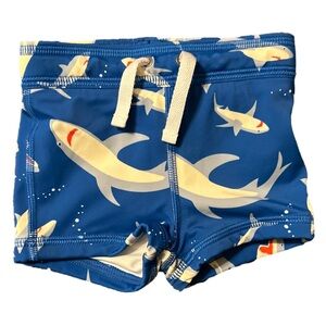 Hanna Andersson Blue Shark Pattern Swimwear 3-6m NWOT